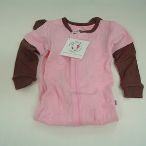 pink and brown sleeper size 9-12 months  smart zip